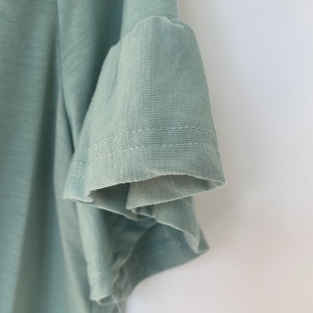 Mint Green Ruffle Arm SheIn Top - Picture 2 of 2